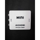 Mini Adaptador Conversor Entrada Av2 Rca Saída Hdmi