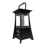 Lampara Led Farol Tipo Sol De Noche Exterior Velador Bz3 Color Negro