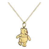 Dije Y Cadena Winnie The Pooh  Baño Oro 24k Plata 925