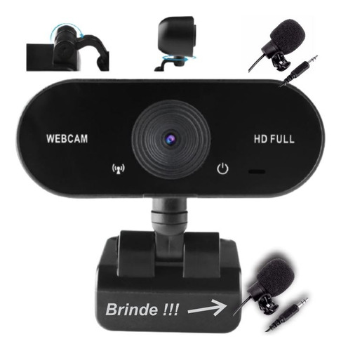 Webcam 1080p, Atacado, Promoção, Com Microfone Lapela Grátis