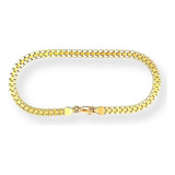 Pulsera Para Hombre Oro De 10k Largo 210 Mm Peso 3.3 Gr Color Amarillo Diámetro 5.3 Cm Largo 21