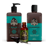 Kit Shampoo, Balm E Óleo Para Barba Calico Jack Don Alcides