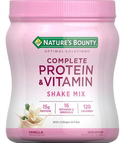 Natures Bounty Complete Protein Vitamin Shake Mix Con Fibra
