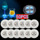 50 Uds Led Posavasos Redondo Flash Taza Estera Pegatinas