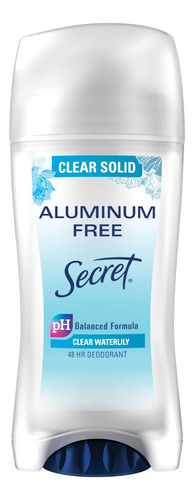 Desodorante Secret Sem Alumínio Clear Waterlily 68g - Import