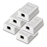 5x Cat6 Rj45 Caja De Montaje En Superficie Blindada 1 Puerto