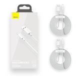 Cable Para iPhone Baseus Carga Rapida 2.4a 150cm Kit 2 Pzas