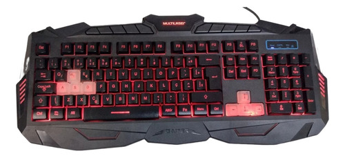 Teclado Gamer Preto Usb Warrior - Tc208 Semi Mecânico 