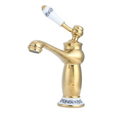 Elegante Grifo De Lavabo De Latón Dorado Envejecido Para Agu