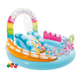 Piscina Centro De Juegos Intex Candy Fun Con Tobogán