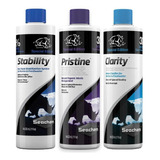 Kit Seachem Stability Pristine Clarity Água Aquários 325ml