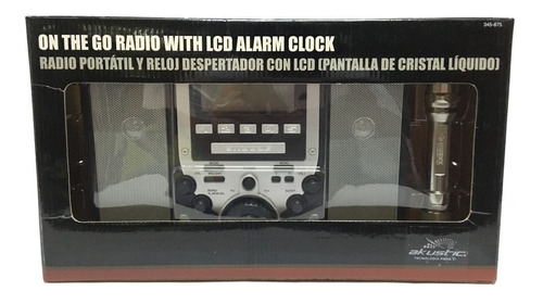 Radio Despertador Portatil Akustic Incluye Lámpara De Mano