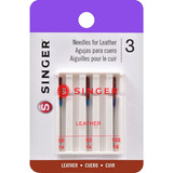 Agujas Para Coser Cuero Marca Singer® Color Set 3 Agujas