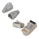 Pack 50 Rj-45 Cat 6 Blindado + 50 Capuchones