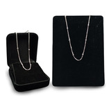 Conjunto Prata 925 Pulseira+tornozeleira Feminina Bolinha