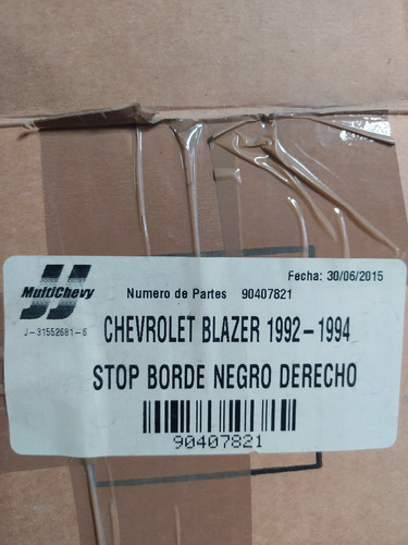 Stop Trailblazer 92/94 Borde Negro Derech Chevrolet 90407821 Foto 4