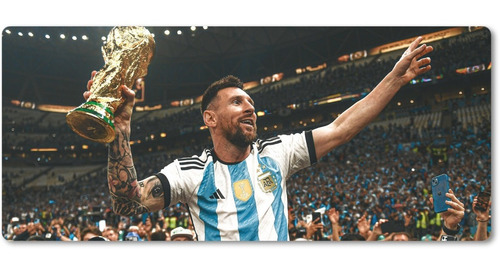 Mousepad Xxl 80x30cm Cod.625 Lionel Messi Argentina Campeon