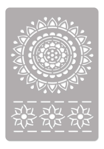 Stencil De Parede Mandala 400 - Estêncil Pintura Decoração