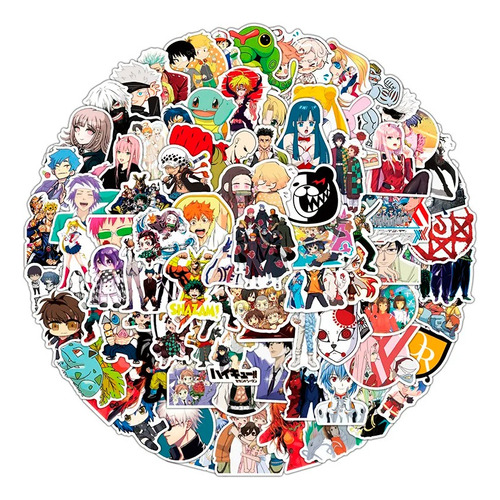 109 Uds De Stickers Anime Naruto, Demon Slayer, Dragon Ball