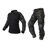 Tenida Táctica Combat Shirt Militar Airsoft Con Protecciones