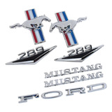 Mustang 65-66 Juego De Emblemas 7 Piezas V-8
