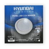 Panel Led 18w Sobrepuesto Luz Fria Sensor Movimiento Hyundai