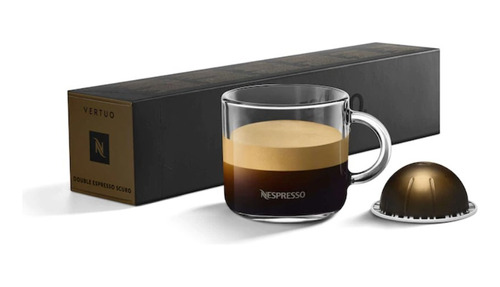 Nespresso Vertuo , 10 Cápsulas, Double Espresso Scuro