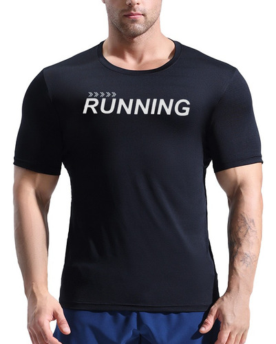 Playera Licra Deportiva Casual Manga Y Corta Correr Moda