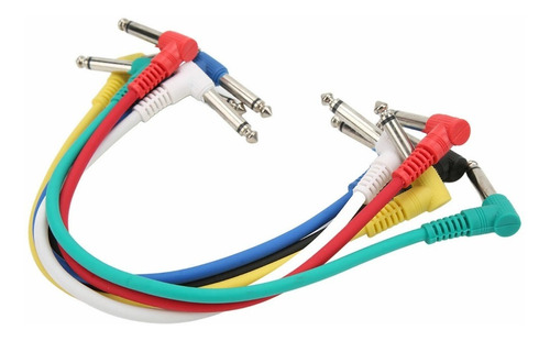 6pcs Cables Para Pedal Guitarra 6.35mm 5mmx30cm