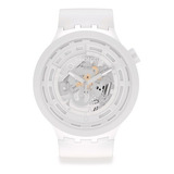 Reloj Swatch Bioceramic C-white Sb03w100 Color De La Malla Blanco Color Del Bisel Blanco Color Del Fondo Blanco