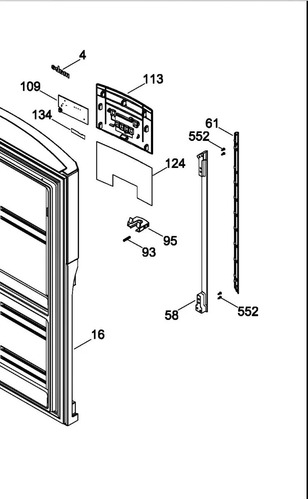 Jaladera Para Refrigerador Bottom Freezer Mabe 70 Cm