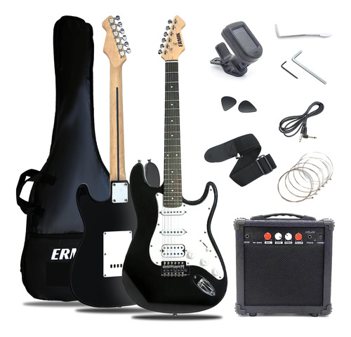 Ermik Soild Body - Kit De Guitarra Eléctrica Con Amplifica.
