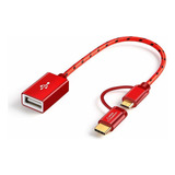 Adaptador Usb Cable  Micro  Y Tipo C A  2.0 Hembra, Cab Ctr