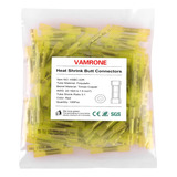 Topes Termocontraíbles Vamrone, 12-10 Awg, Amarillos, 50 Uni