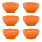 6 Bowls Ceramica Oxford Cerealero Sopa Tazon 600ml Color Naranja