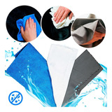 Trapos De Limpieza Multiusos Para Auto De Microfibra Kit 3pz Color Gris / Azul / Blanco