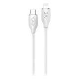Cable De Carga Rápida Compatible Con iPhone A Tipo C Color Blanco