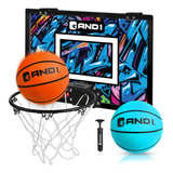 And1 - Mini Canasta De Baloncesto, Con Borde Flexible Para I