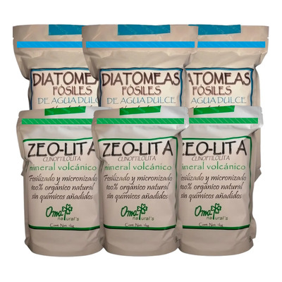 Detox Pack 3kg Zeolita Clinoptilolita + 3kg Diatomeas = 6kgs | Meses sin interés
