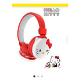 Audífono Bluetooth Diadema Niña Hello Kitty Rojo Ah 806d