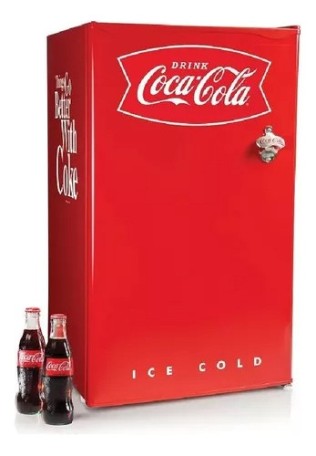 Frigobar Coca Cola 3.2 Pies Con Congelador Y Termostato