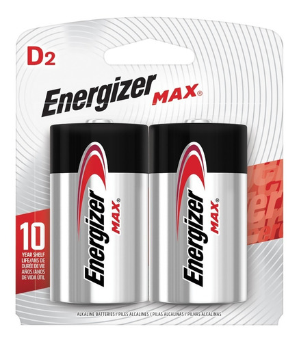 Blister 2 Pilas Alcalinas Energizer Max D Mayorista Oficial