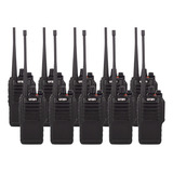 Kit 10 Rádio Comunicador Uhf Fm Ip 67 16 Canais Haiz Hz-9700