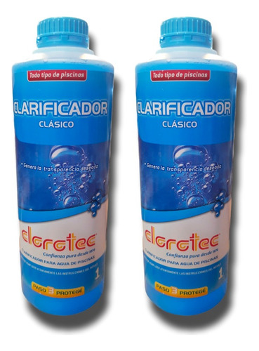 Clarificador Decantador Clorotec 1 Lt Combo X 2 Unidades