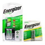Combo Cargador De Baterias Energizer Maxi Aa + Aaax2