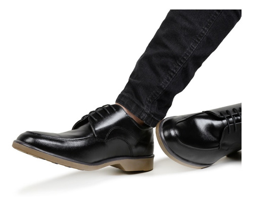 Sapato Masculino Social Couro Solado Confortável Ajustável