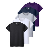 Camiseta Confort De Algodón Para Hombre Kit 5