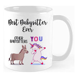 Taza De Café Divertida, Taza De Unicornio Best Babysitter Ev