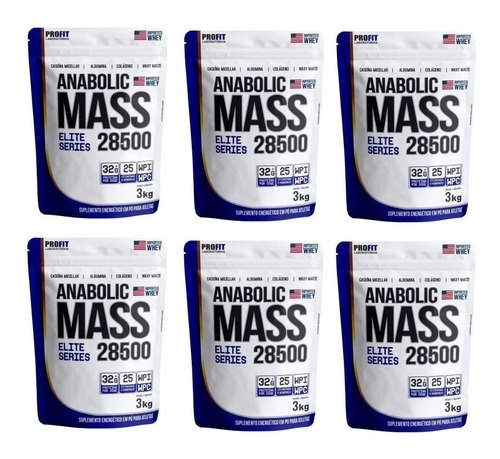 Kit 6 Hipercalórico Anabolic Mass 28500 - Atacado / Revenda