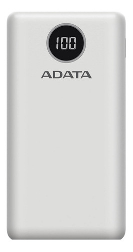 Power Bank Adata P20000qcd Digital 20000mah Usb Color Blanco